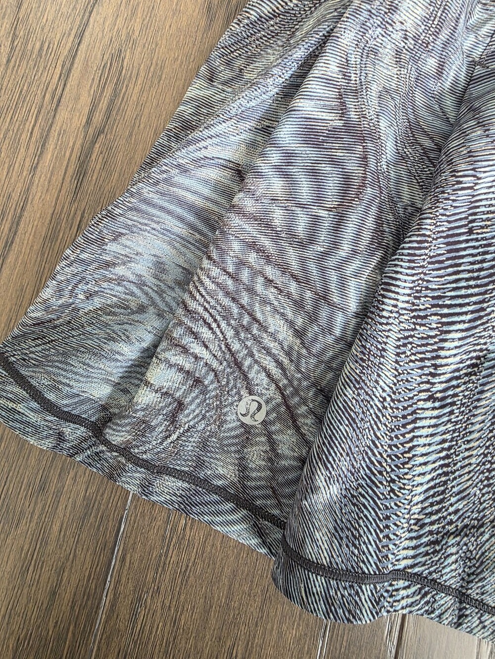 Lululemon Pace Rival Mid-Rise Skirt Dimensional Icing Blue Multi Size 4 Tall - Picture 5 of 11